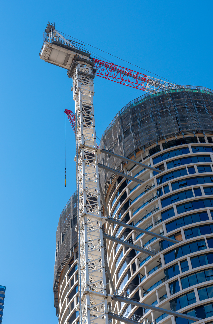 Melbourne, Australia, city apartment building under construction